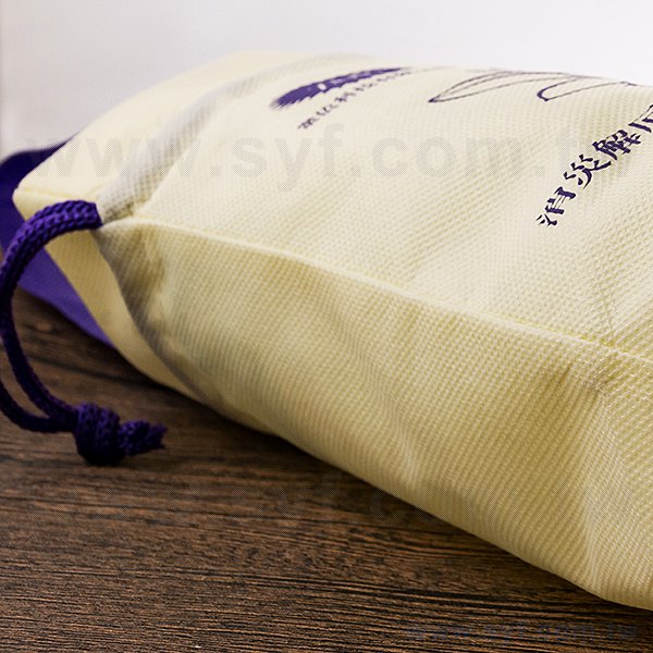 客製化束口袋-單色網版印刷-不織布材質加提袋-製作推薦環保束口包-8648-5